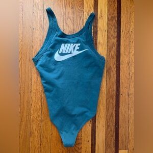 Nike bodysuit blue M medium EUC